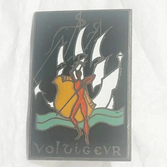 VoltiGeVr Enamel Pin Art Deco Style French Lapel Badge Arthus Bertrand Paris - Picture 2 of 5